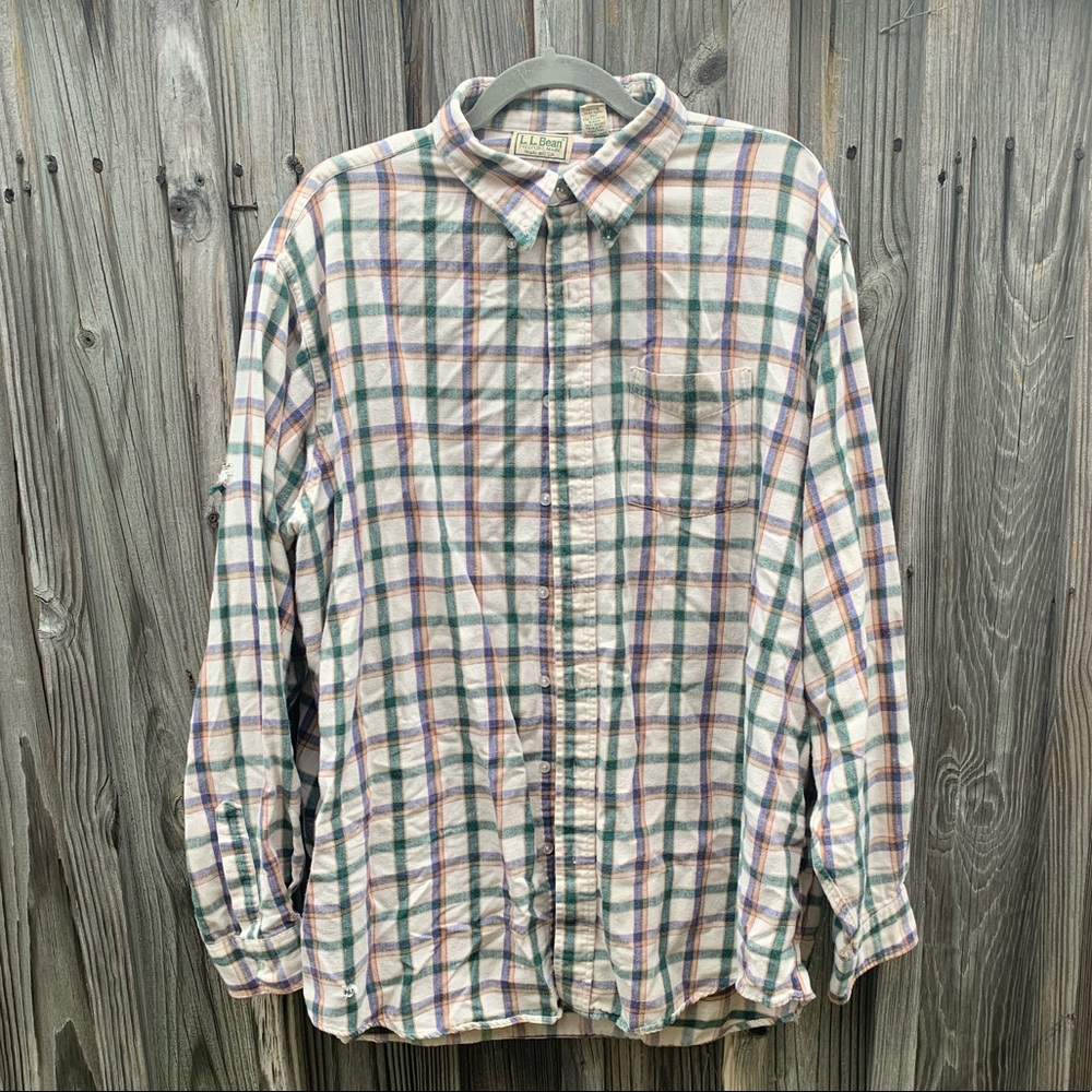 Flannel plaid shirt.  Great for fall or winter!
